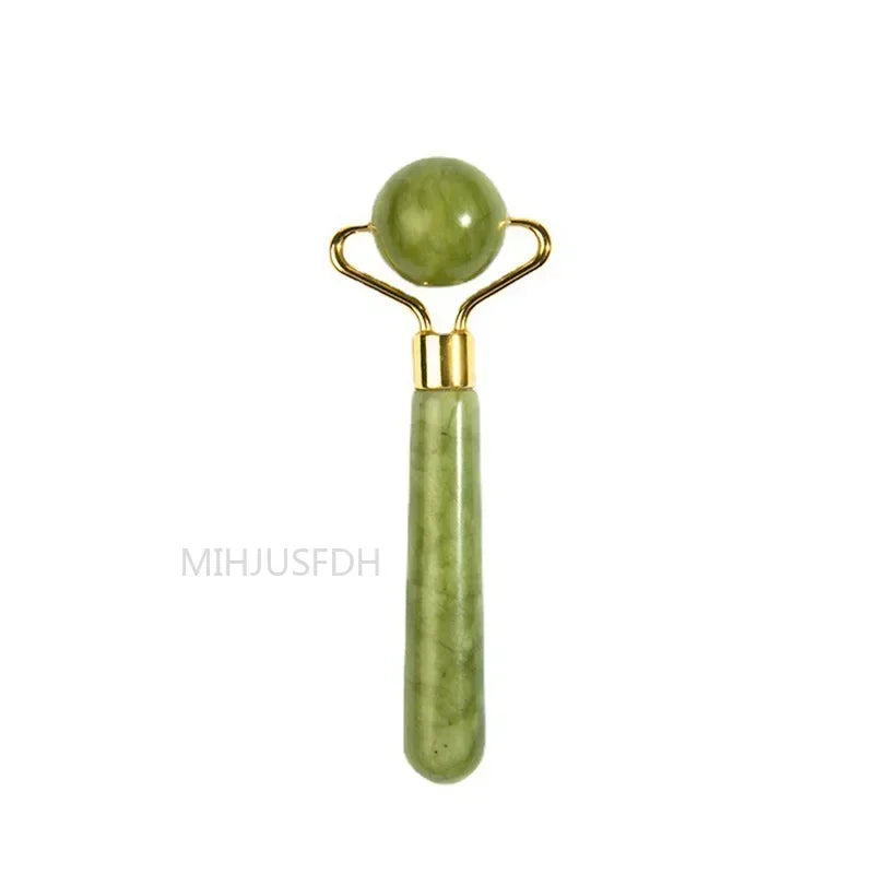 Natural Jade Roller Massager For Face And Body Gua Sha Stone
