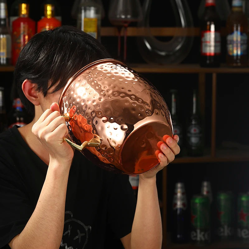 CocktailGeek Stainless Steel Hammered Moscow Mule Mug