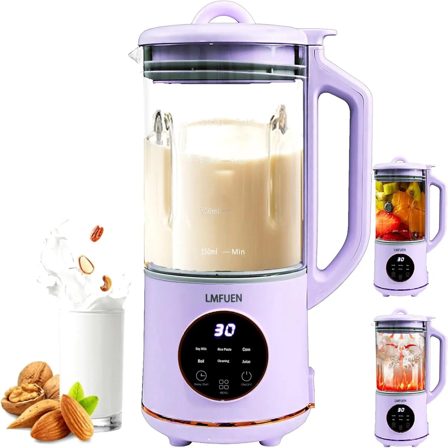 XMSJ Automatic Nut Milk Maker With Hot And Cold Blender