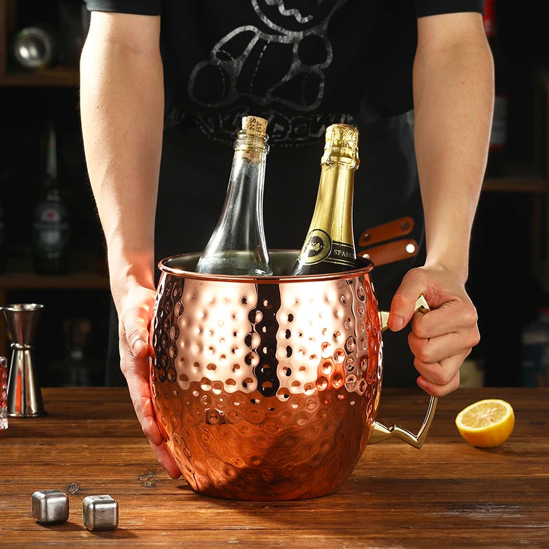 CocktailGeek Stainless Steel Hammered Moscow Mule Mug