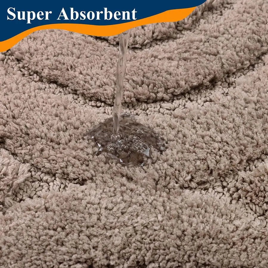 Ultra Soft 5 Piece Bathroom Rug Set With Plush Mats