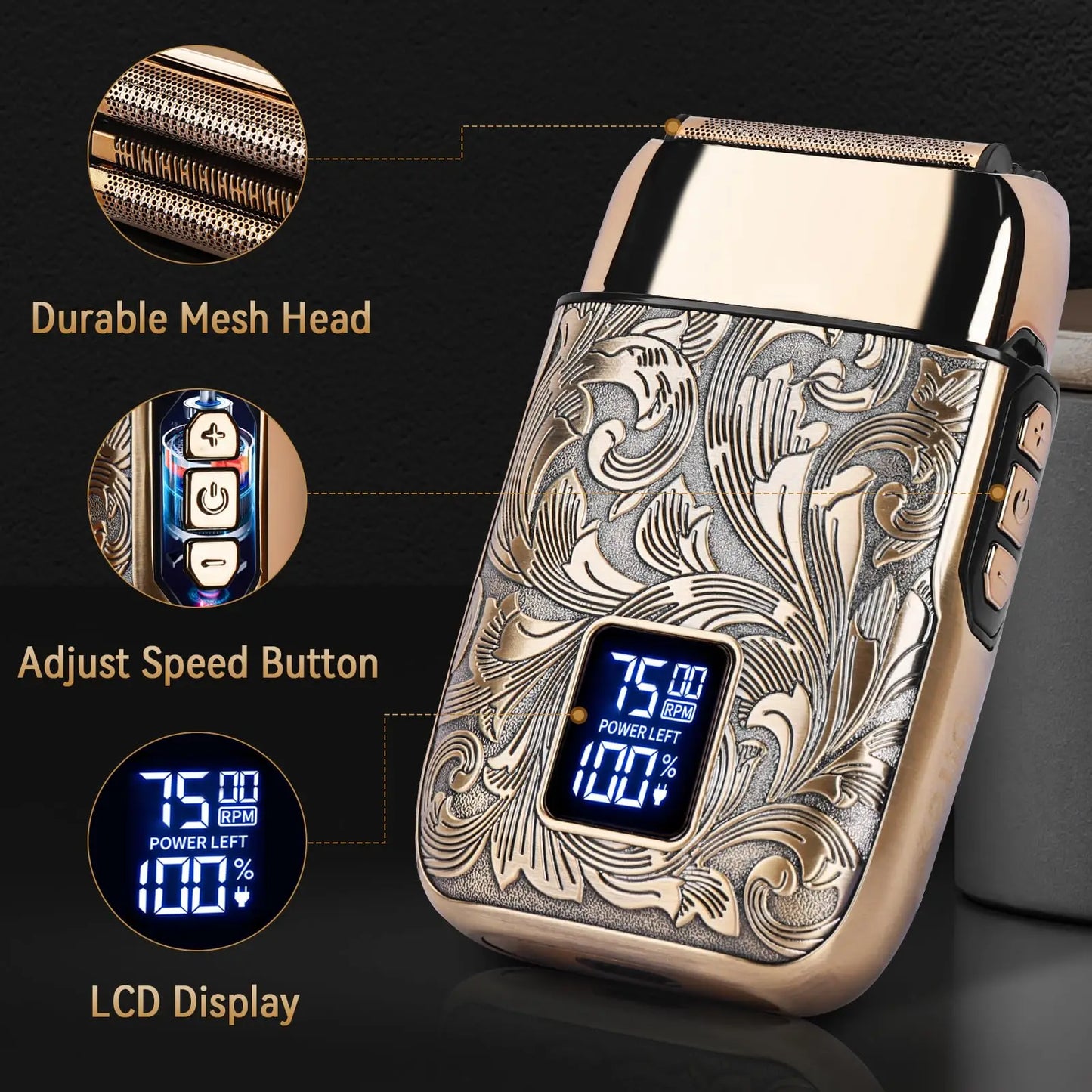Ufree Close Shaver With LCD Display Electric Foil For Men