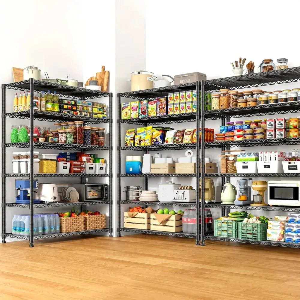 ZHILU Metal Shelving Unit 6-Tier Storage Rack For Kitchen