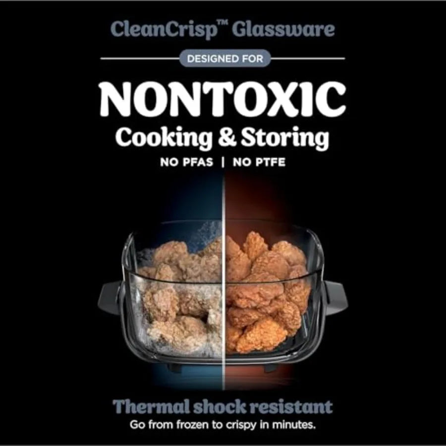 XMSJ Crispi Five In One Portable Glass Air Fryer System