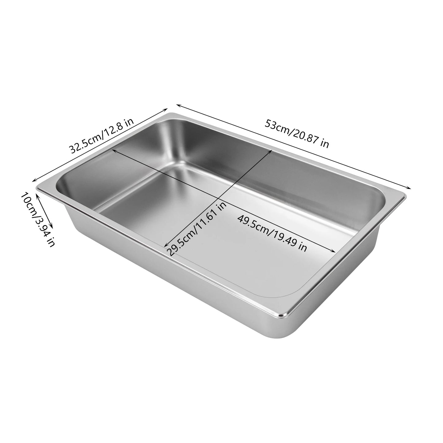 Stainless Steel Steam Pan Set With Lid Nonstick For Restaurant