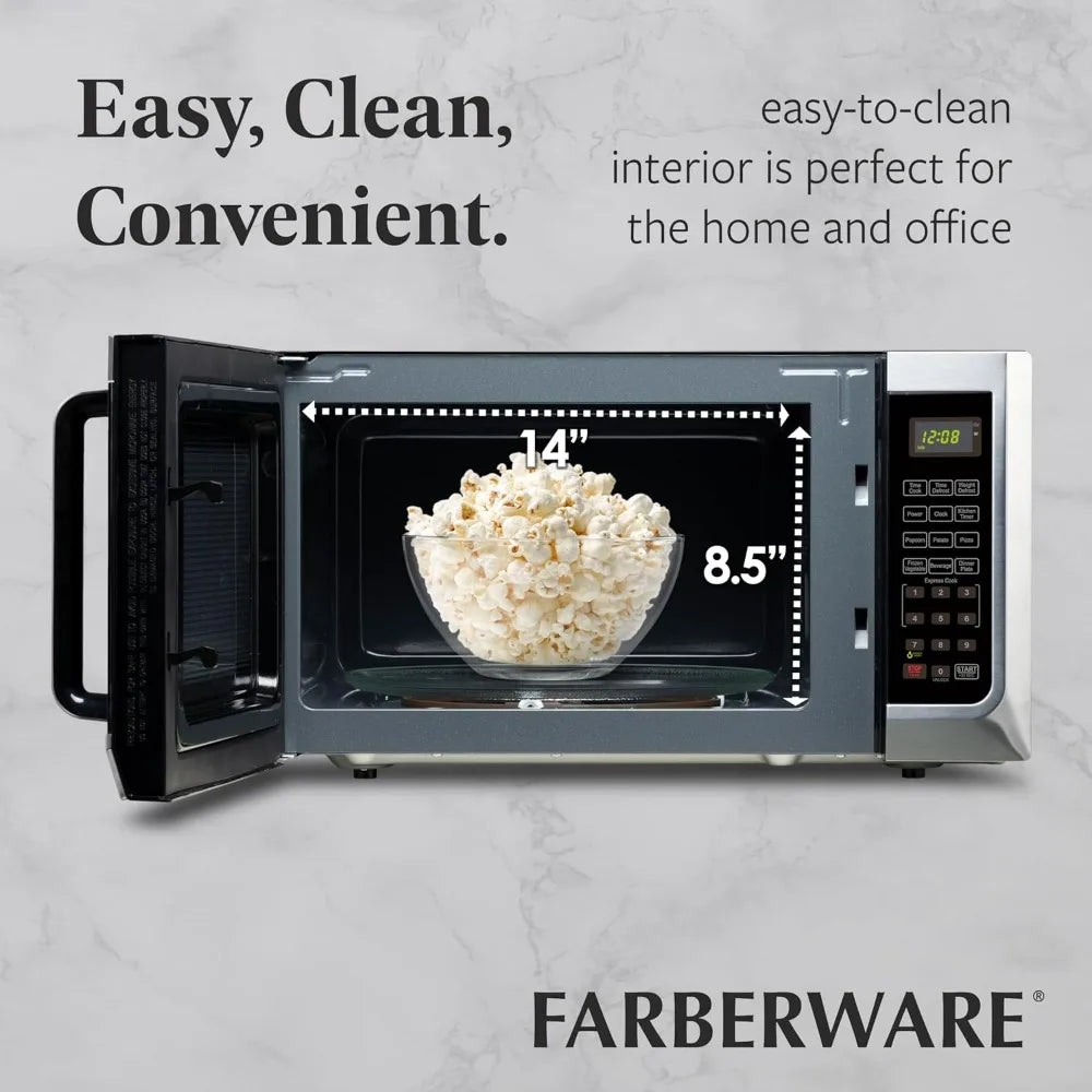 Countertop Microwave Oven 1100W Auto Cook Easy Clean Child Lock