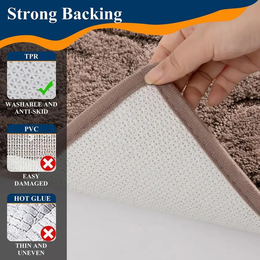 Ultra Soft 5 Piece Bathroom Rug Set With Plush Mats