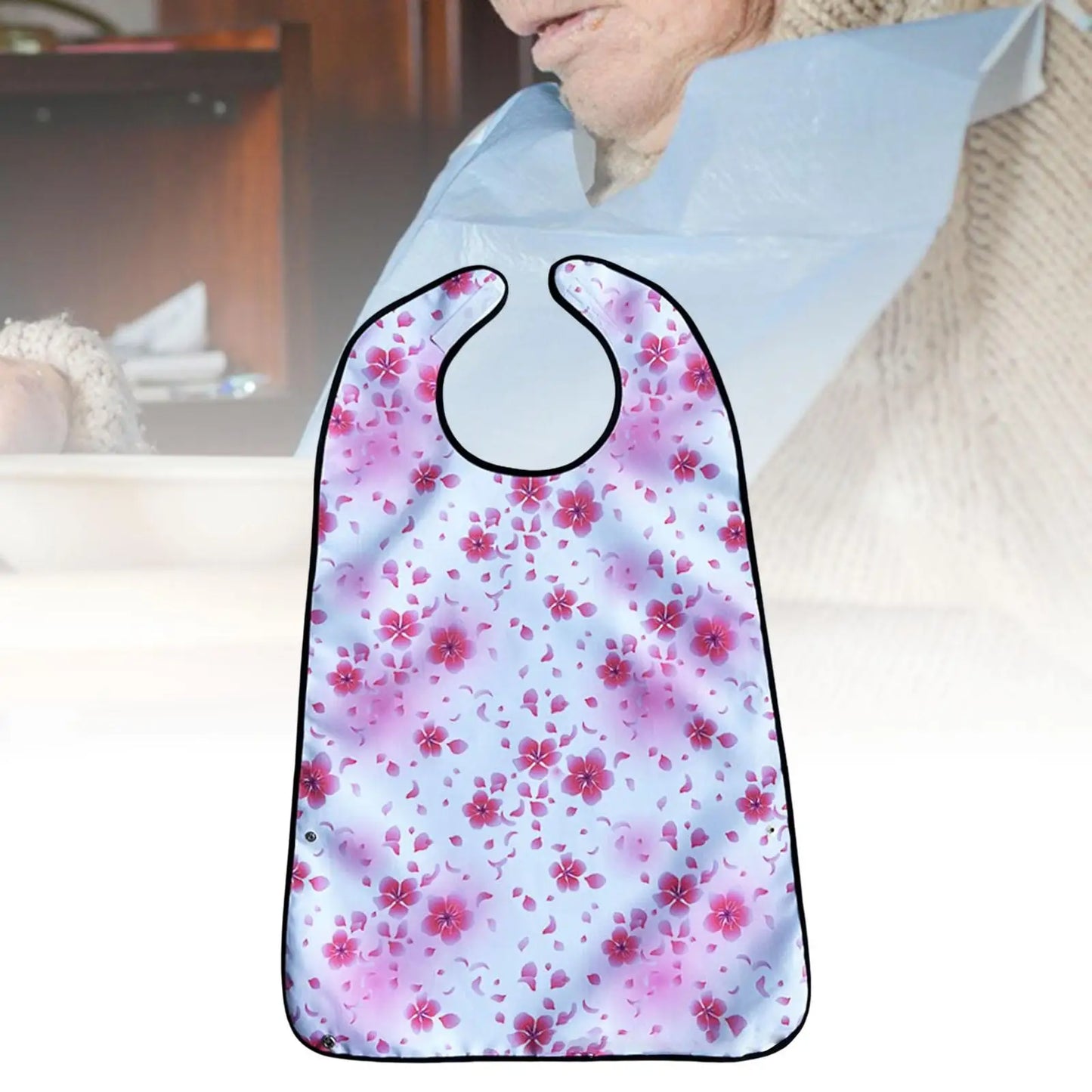 Waterproof Adjustable Adult Bibs for Seniors Feeding Protection