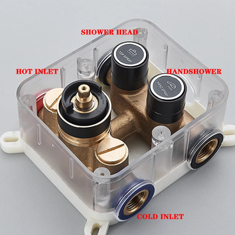 Wanmivezlo LED Brass Rainfall Shower Head Powered By Water Flow