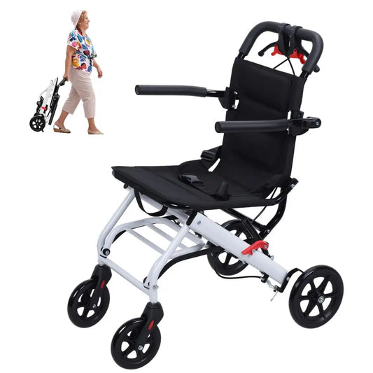 Portable Folding Travel Wheelchair for Adults Lightweight Aluminum