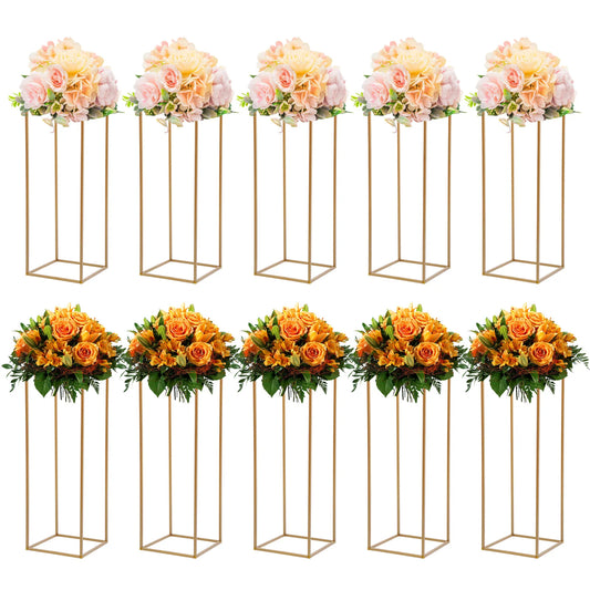 NONECN Metal Flower Display Stands Geometric Wedding Columns Centerpieces