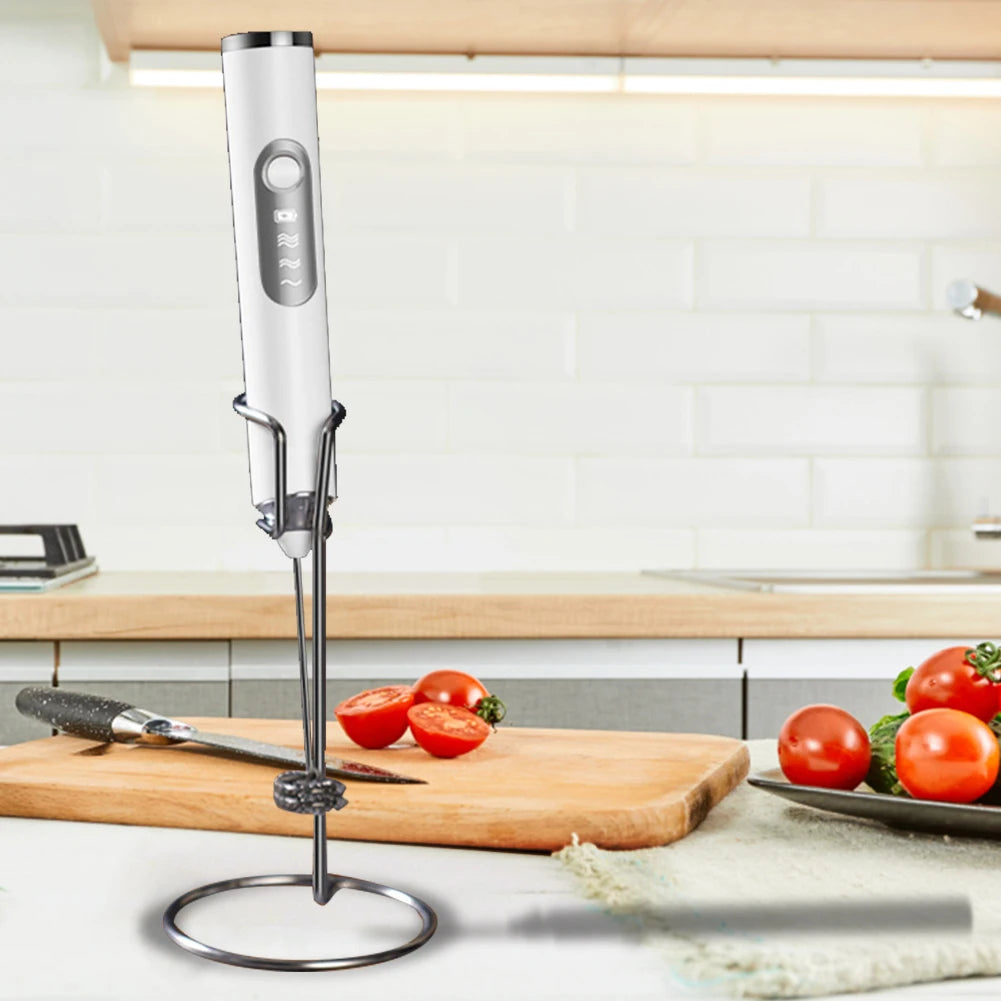 Alloet Mini Electric Milk Foamer Wireless Coffee Whisk