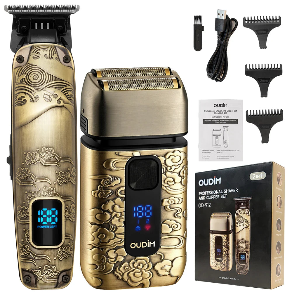 Oudim SuperchargedLongLasting WetDry Electric Shaver ShavingSystem For Men With TripleBlade