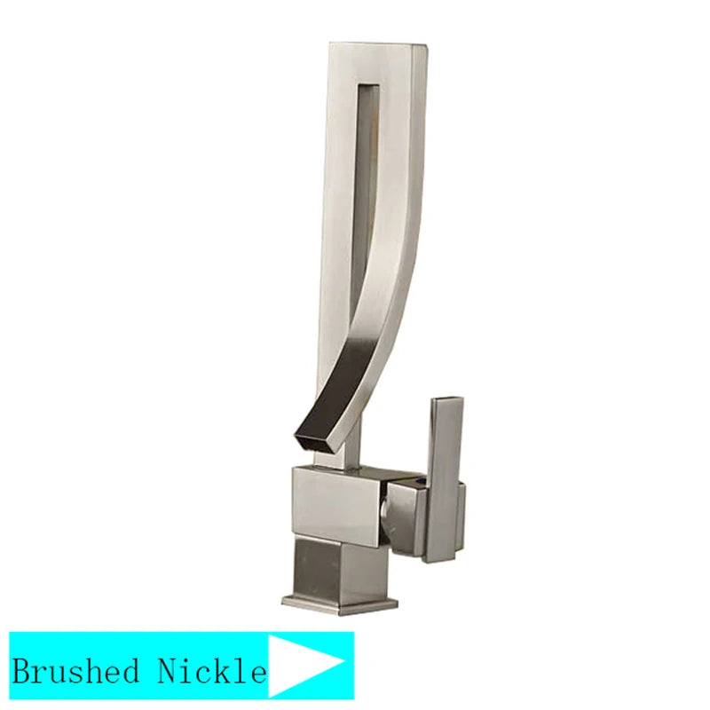 Wanmivezlo Bathroom Basin Faucet Deck Mounted Waterfall Mixer Tap