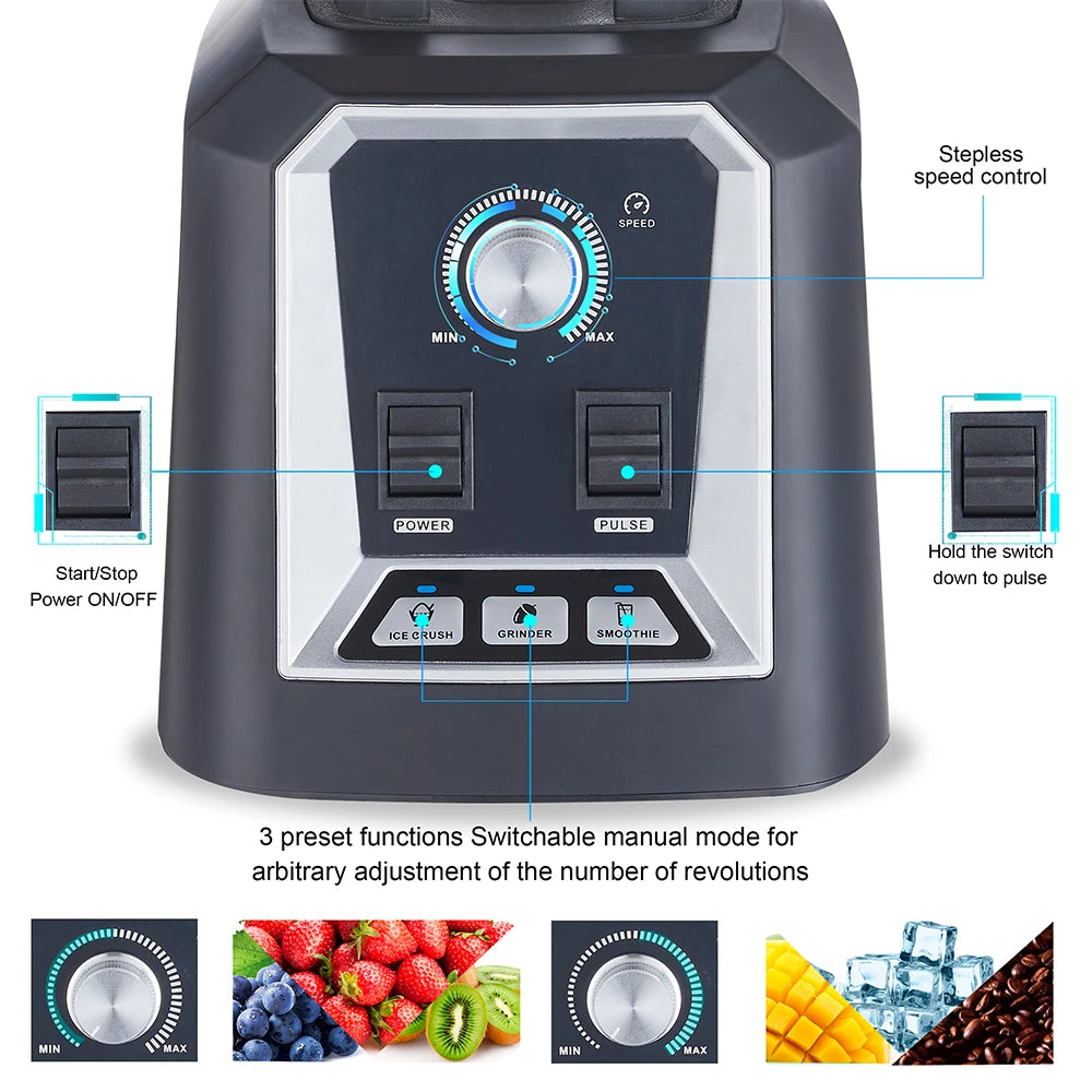 Biolomix Automatic Program Blender for Smoothies with Ice Crushing