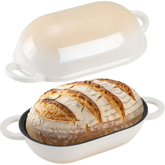 Enameled Cast Iron Sourdough Dutch Oven with Lid for Baking