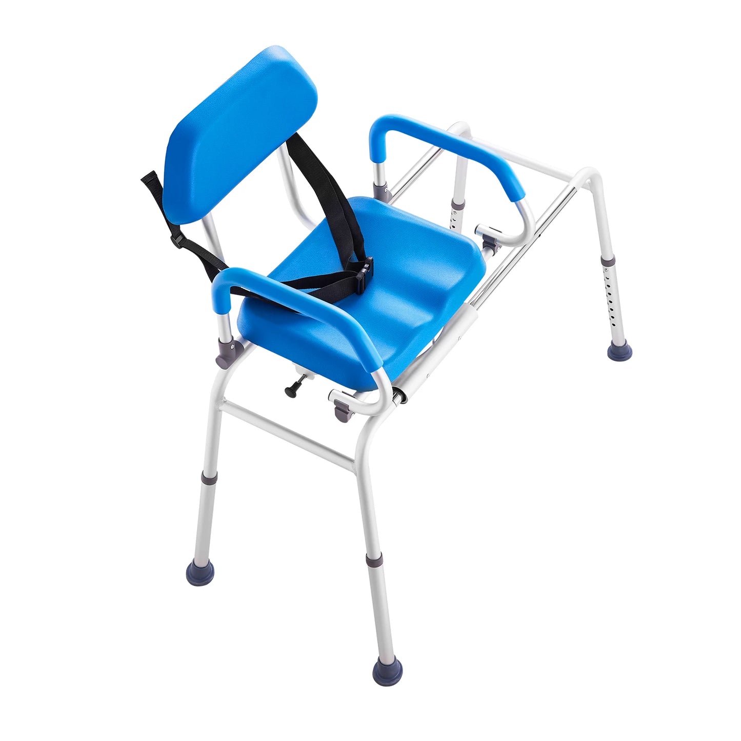 Sliding Tub Transfer Bench With 360 Degree Swivel Seat And Safety Belt