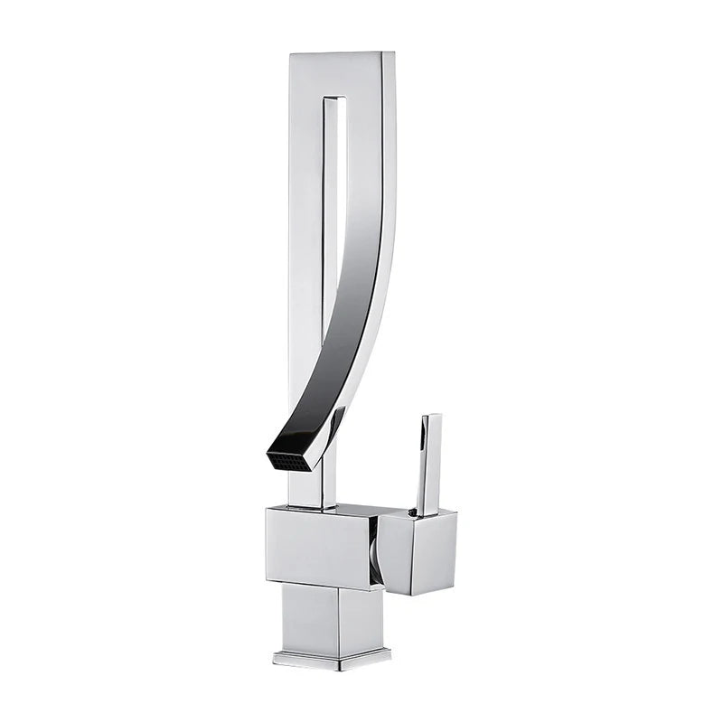 Wanmivezlo Bathroom Basin Faucet Deck Mounted Waterfall Mixer Tap