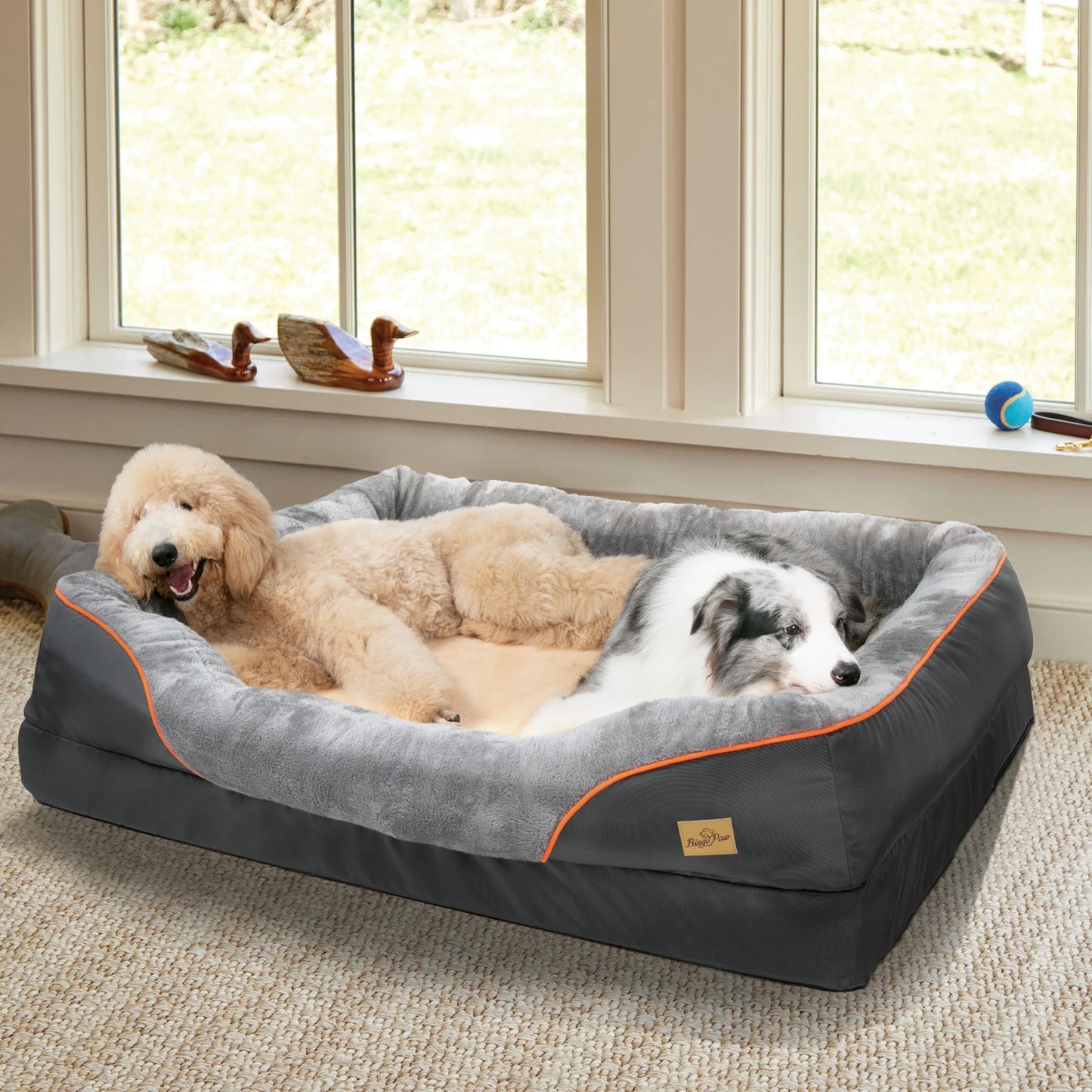 Bingopaw Waterproof Dog Bed With Removable Washable Cover Anti Allergy