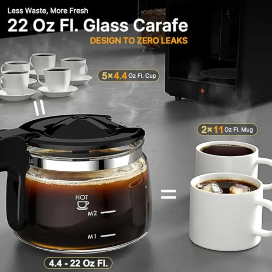 Iosn Drip Coffee Maker With Grinder And Programmable Timer