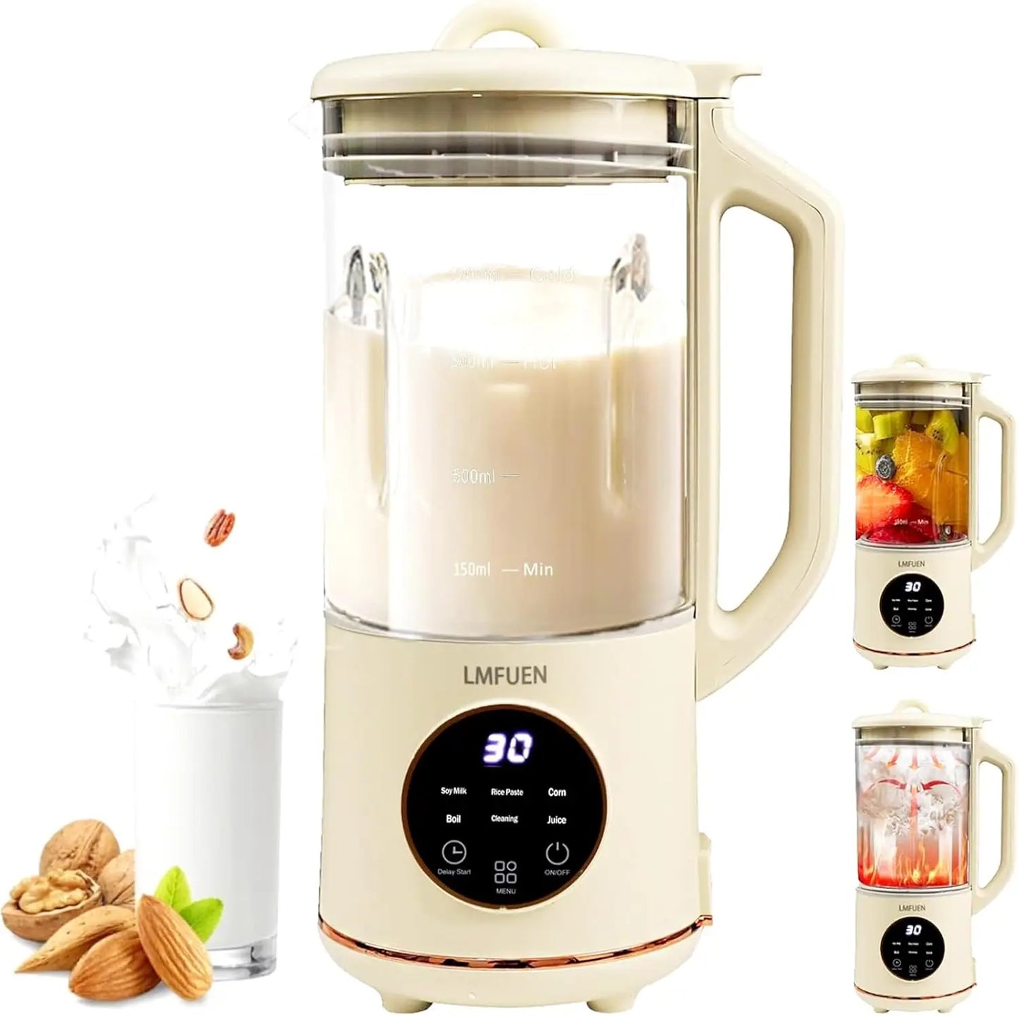 XMSJ Automatic Nut Milk Maker With Hot And Cold Blender