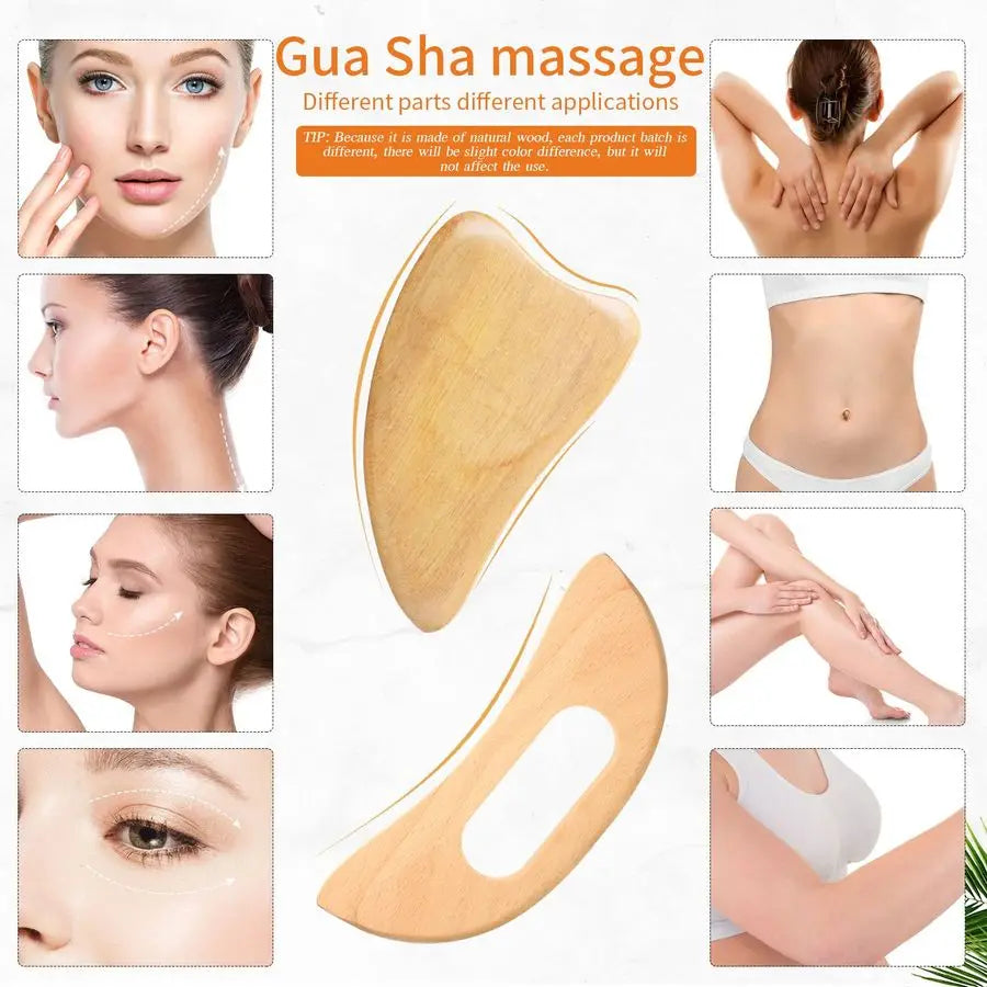 Wooden Massage Tools Maderoterapia Kit For Lymphatic Drainage Therapy