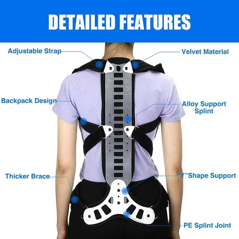 FODRKE Back Posture Corrector Adjustable Brace For Spinal Support