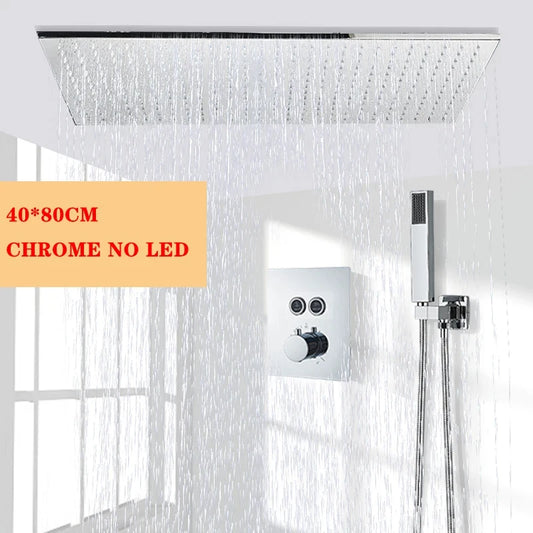 Wanmivezlo LED Brass Rainfall Shower Head Powered By Water Flow