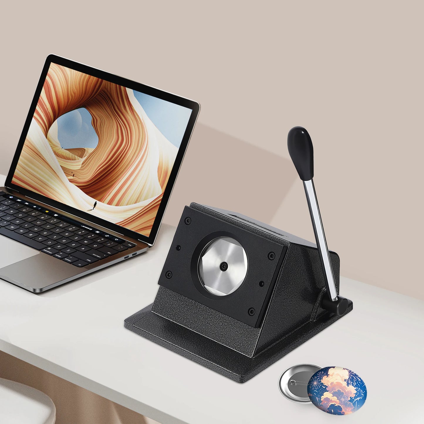 Manual Badge Die Cutting Machine For Paper Card Craft