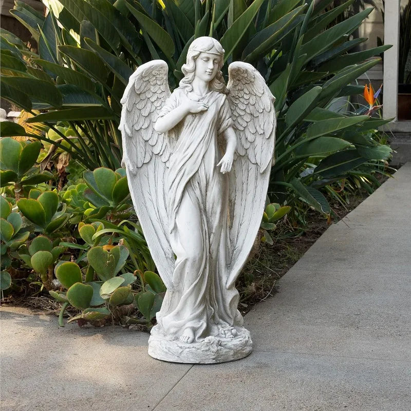Alpine Corporation Angel Statue Yard Art Decoration for Outdoor Garden