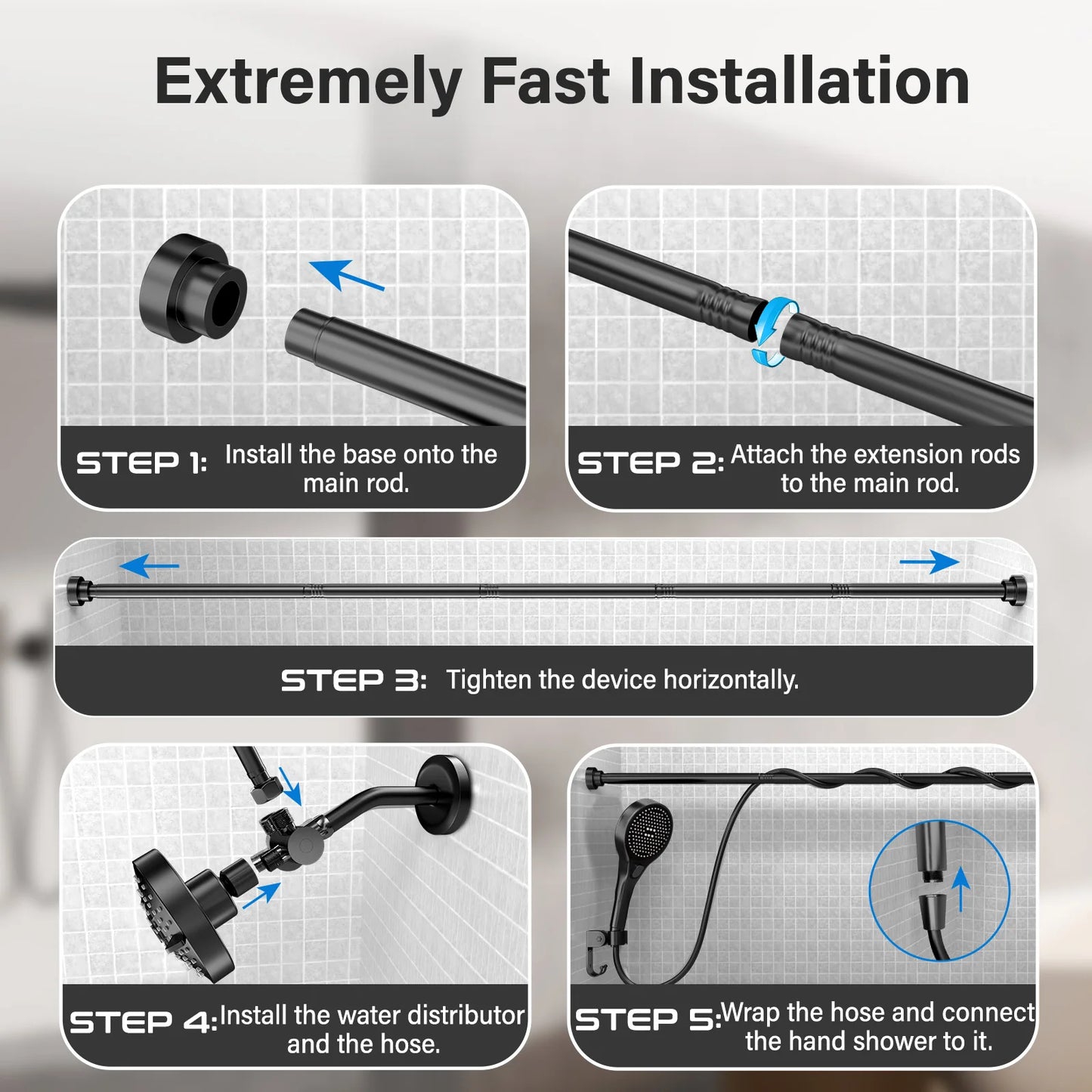 Tandem Shower Head For Couples High Pressure Dual Shower System