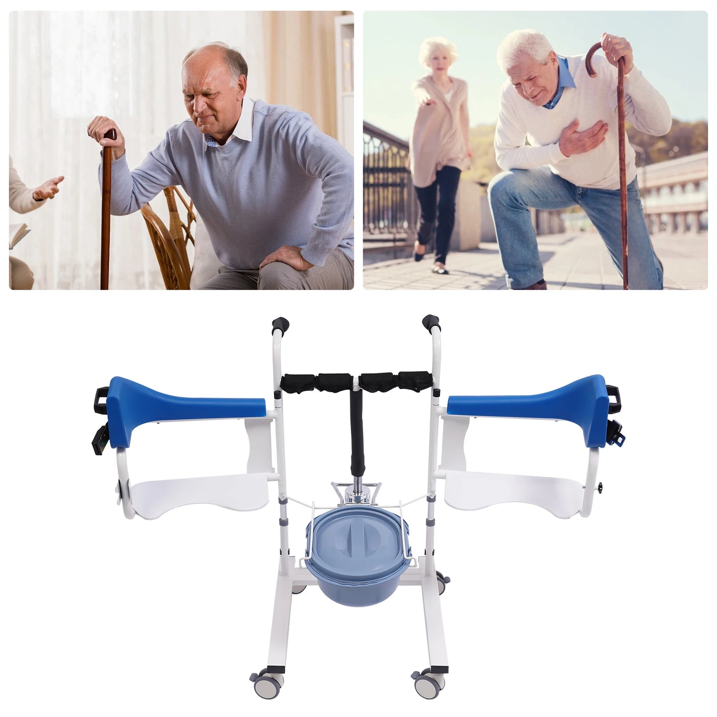 Bymaocar 180 Degree Hydraulic Patient Lifting Wheelchair 90kg