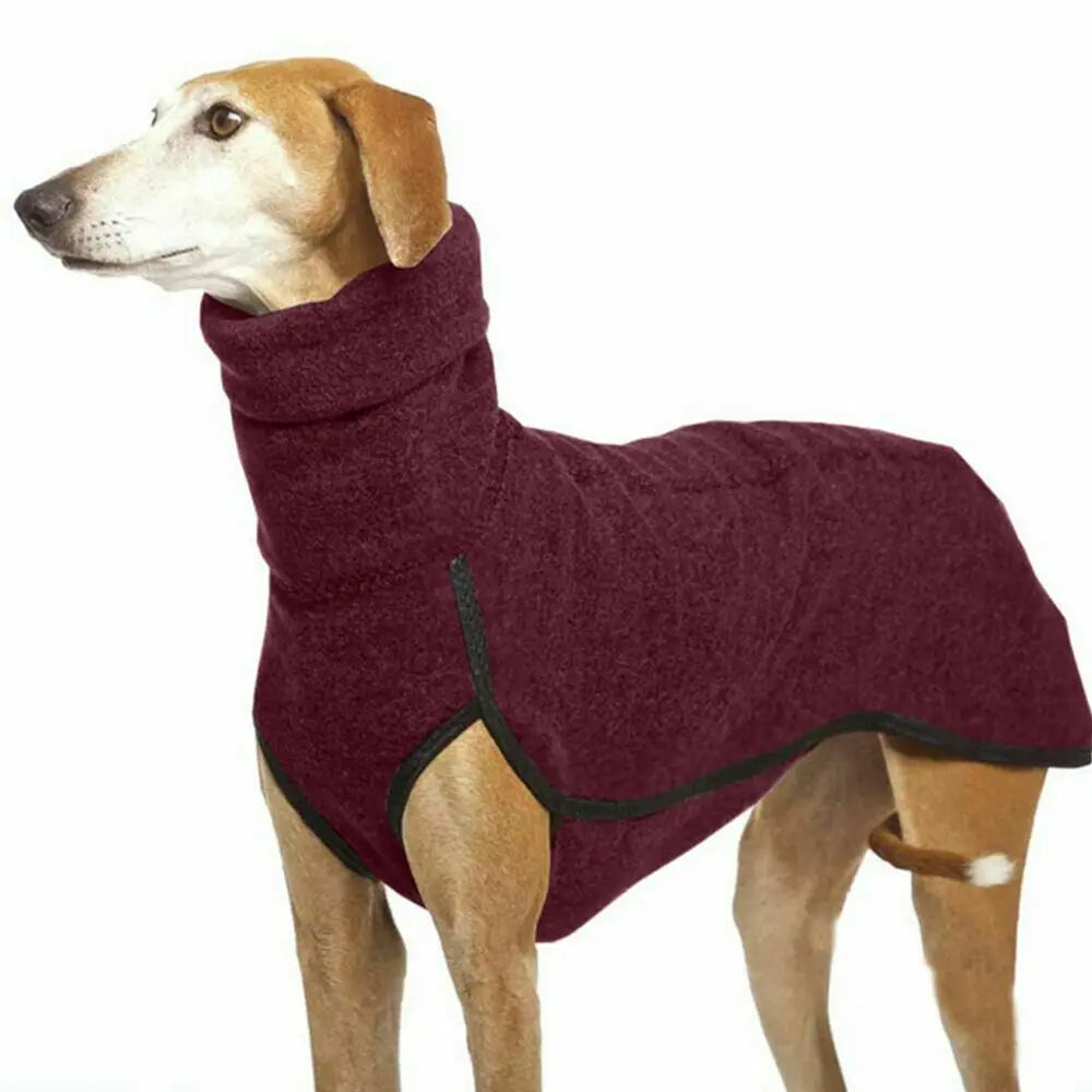 Winter Dog Harness Hoodie Coat With High Collar Sweater
