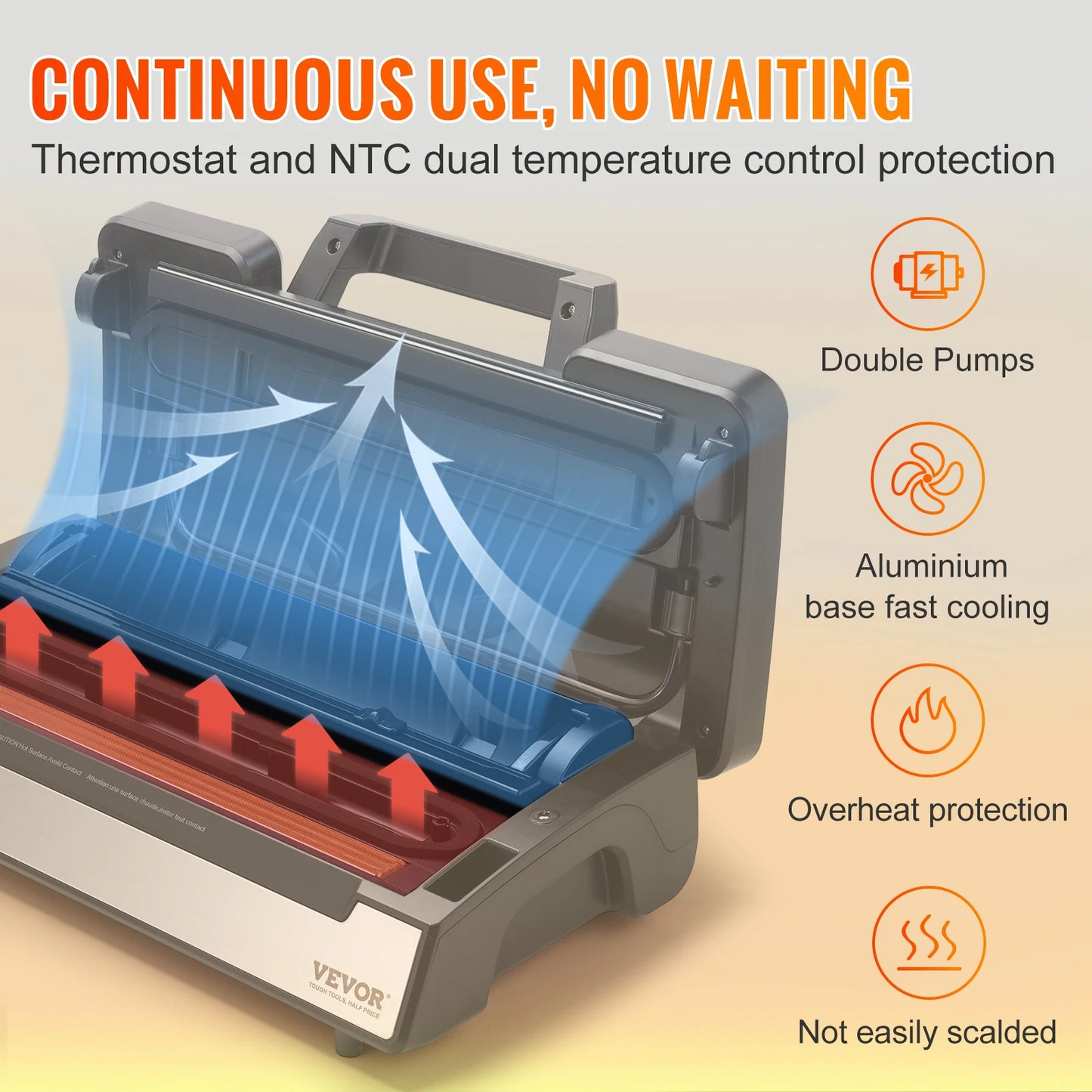 Succebuy 90Kpa 130W Vacuum Sealer With Free 10 Vacuum Bags