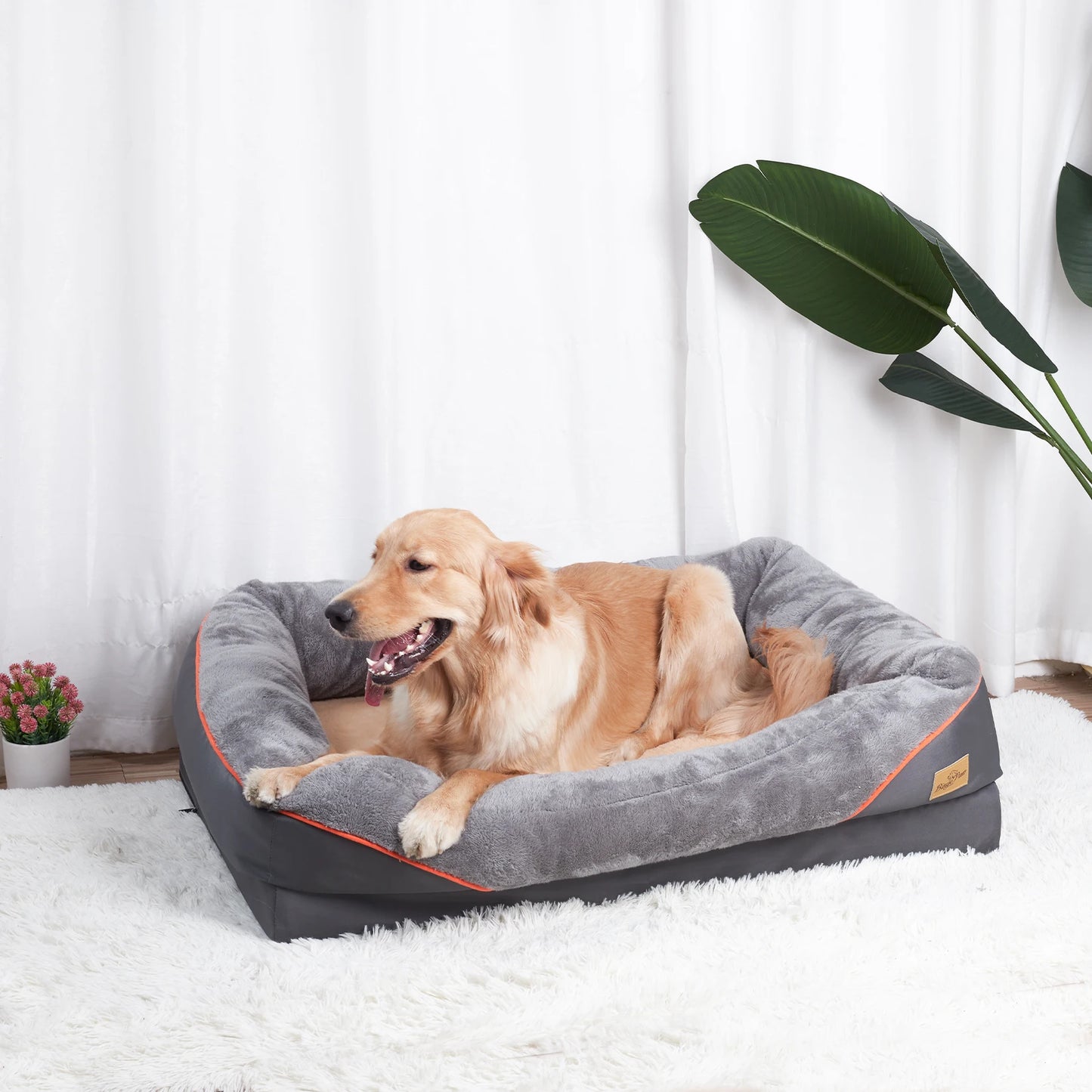 Bingopaw Waterproof Dog Bed With Removable Washable Cover Anti Allergy