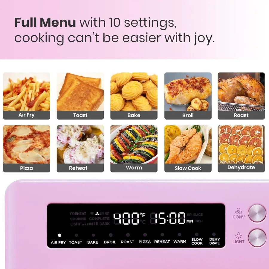XMSJ Retro Infrared Air Fryer Toaster Oven 10-In-1 Countertop