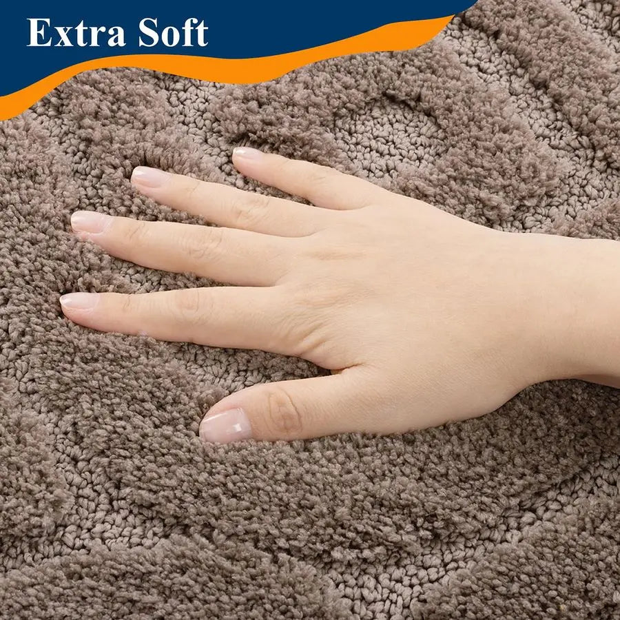 Ultra Soft 5 Piece Bathroom Rug Set With Plush Mats