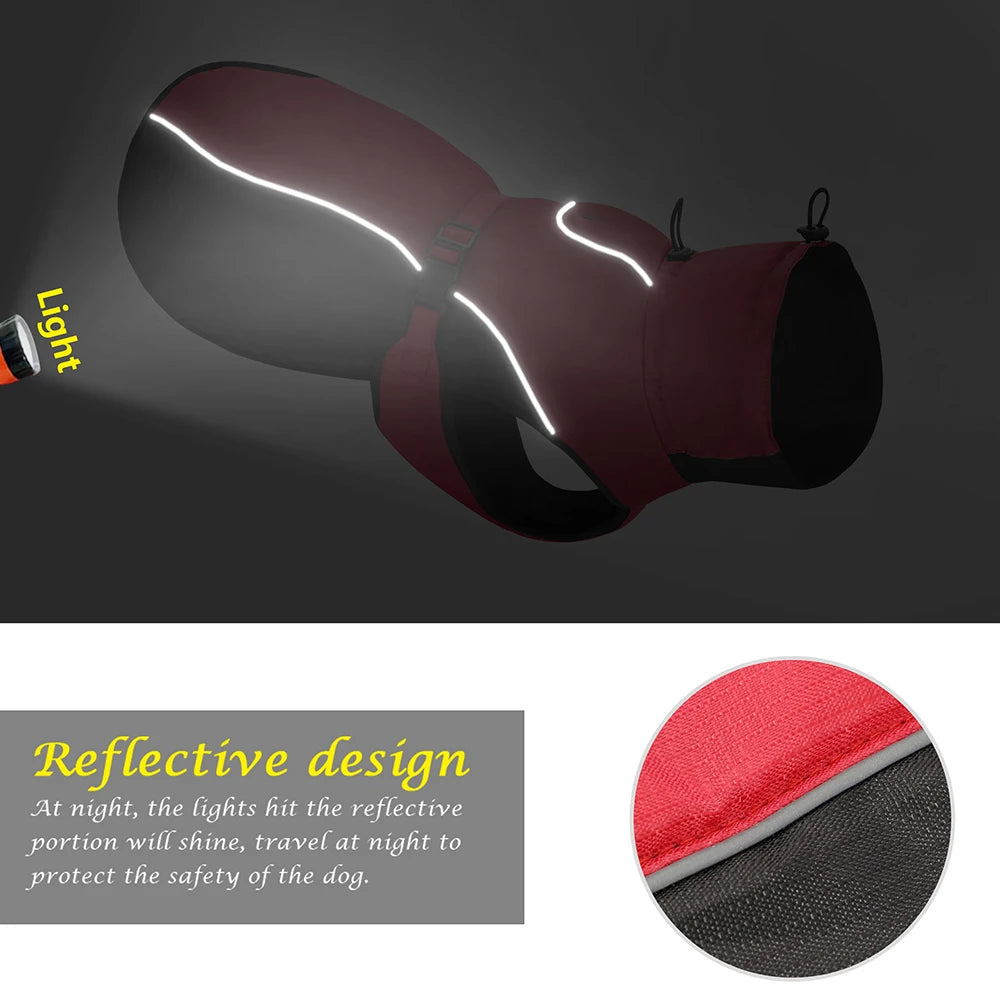Waterproof Reflective Dog Raincoat Jacket For All Weather