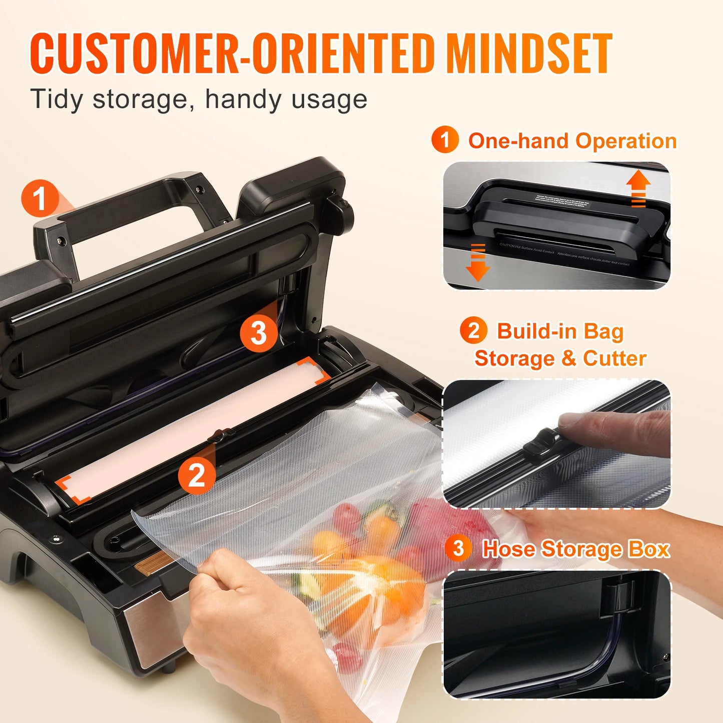 Succebuy 90Kpa 130W Vacuum Sealer With Free 10 Vacuum Bags