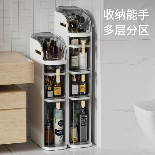 Durable Plastic Narrow Gap Bathroom Storage Cabinet