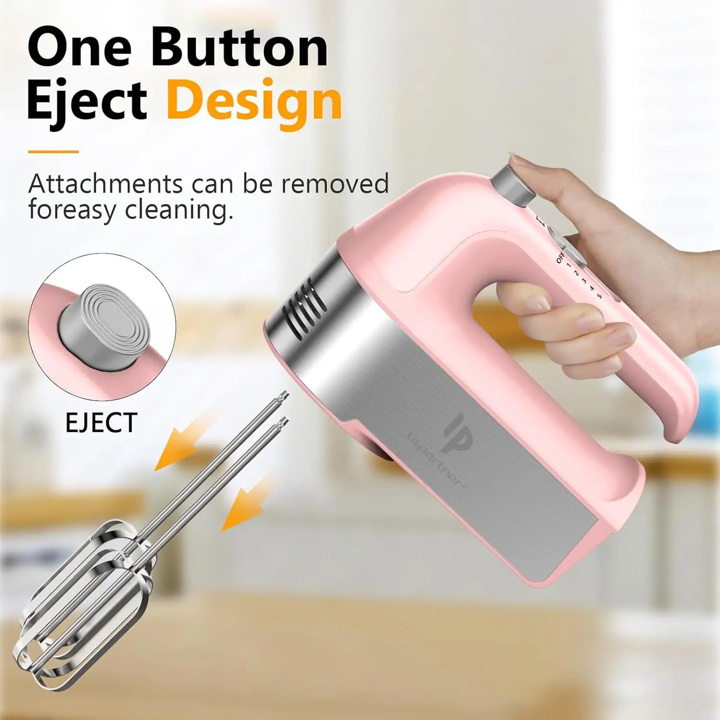 450W Electric Hand Mixer With Scale Cup Five Speeds