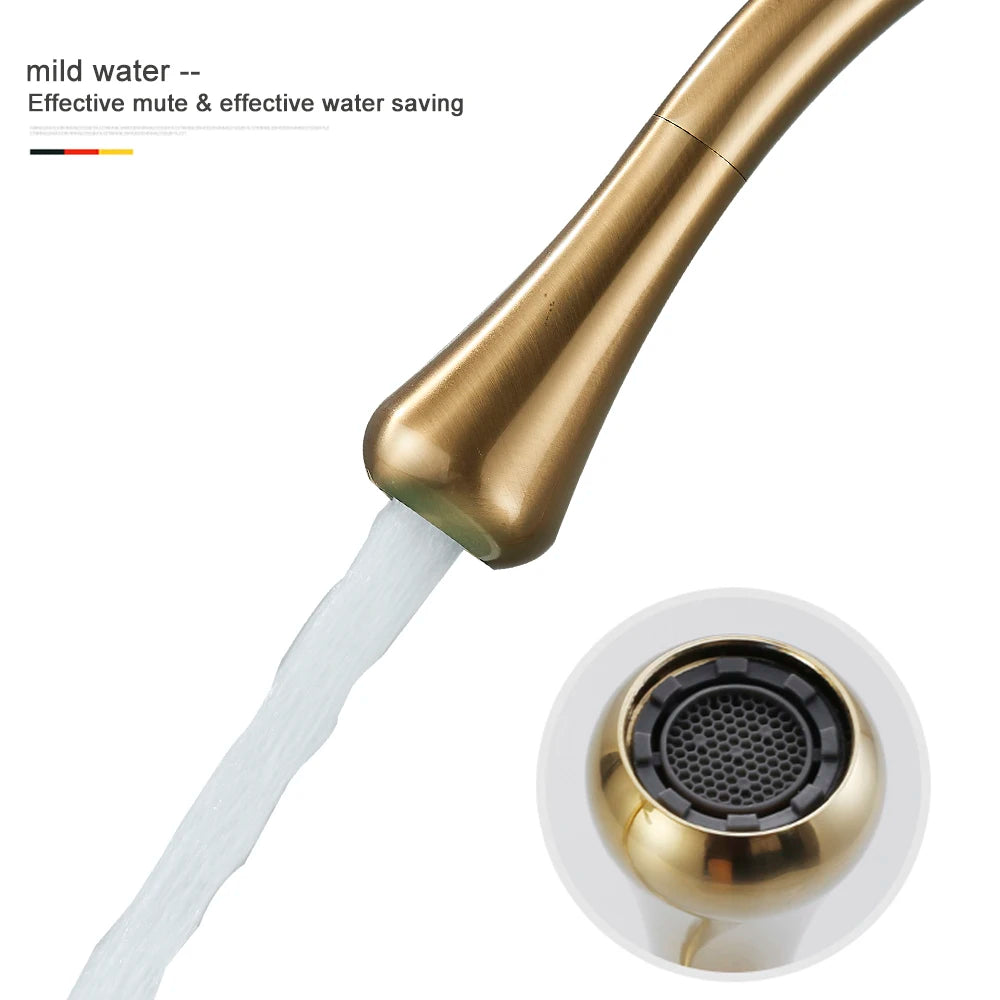 SAFLIHCAR Deck Mounted Basin Faucet Single Handle Hot Cold Tap