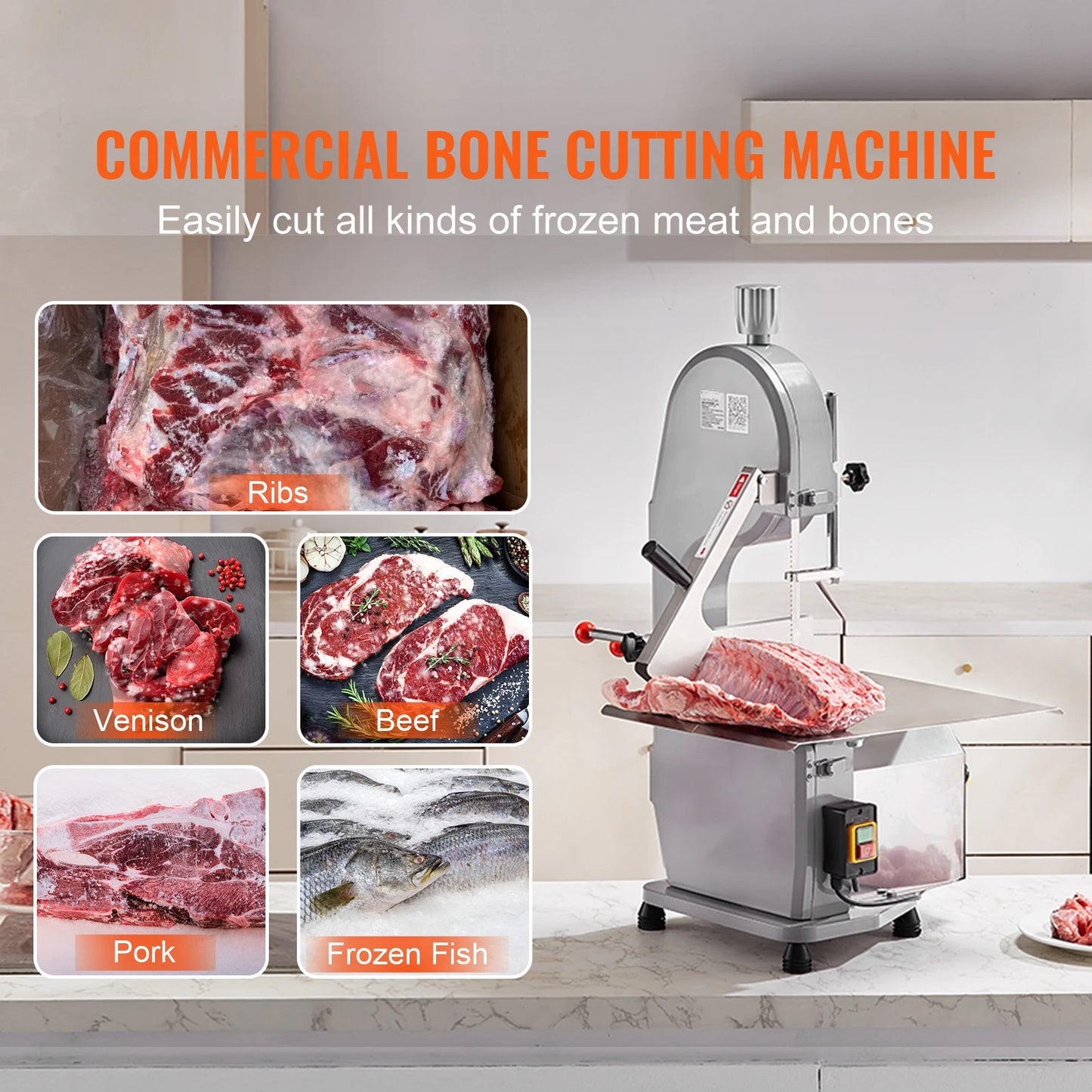 VEVOR Commercial Electric Meat Bone Saw Machine 1500W