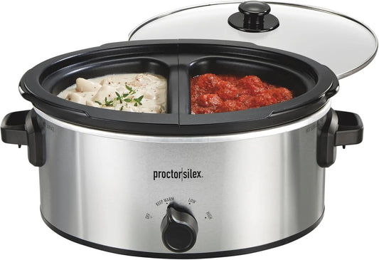 Dual Dish Slow Cooker With Nonstick Inserts For Easy Meals