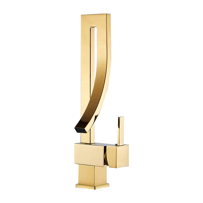 Wanmivezlo Bathroom Basin Faucet Deck Mounted Waterfall Mixer Tap