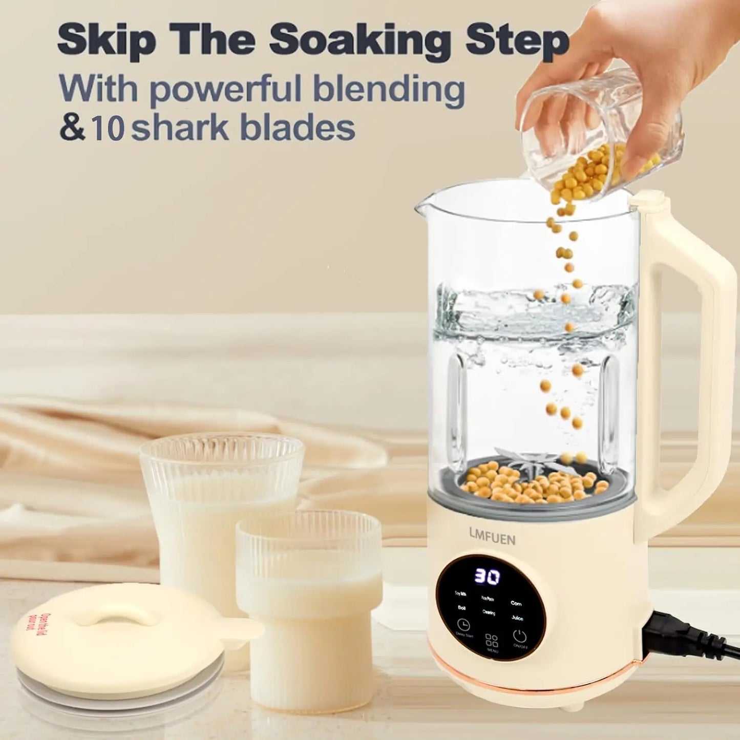 XMSJ Automatic Nut Milk Maker With Hot And Cold Blender