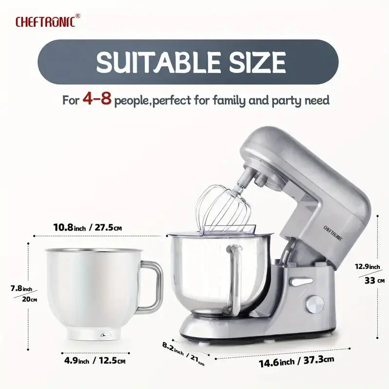 Cheftronic 6 Speed Stand Mixer With Stainless Steel Mixing Bowl