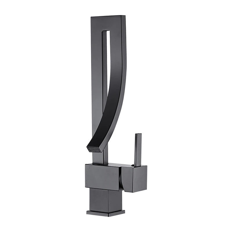 Wanmivezlo Bathroom Basin Faucet Deck Mounted Waterfall Mixer Tap