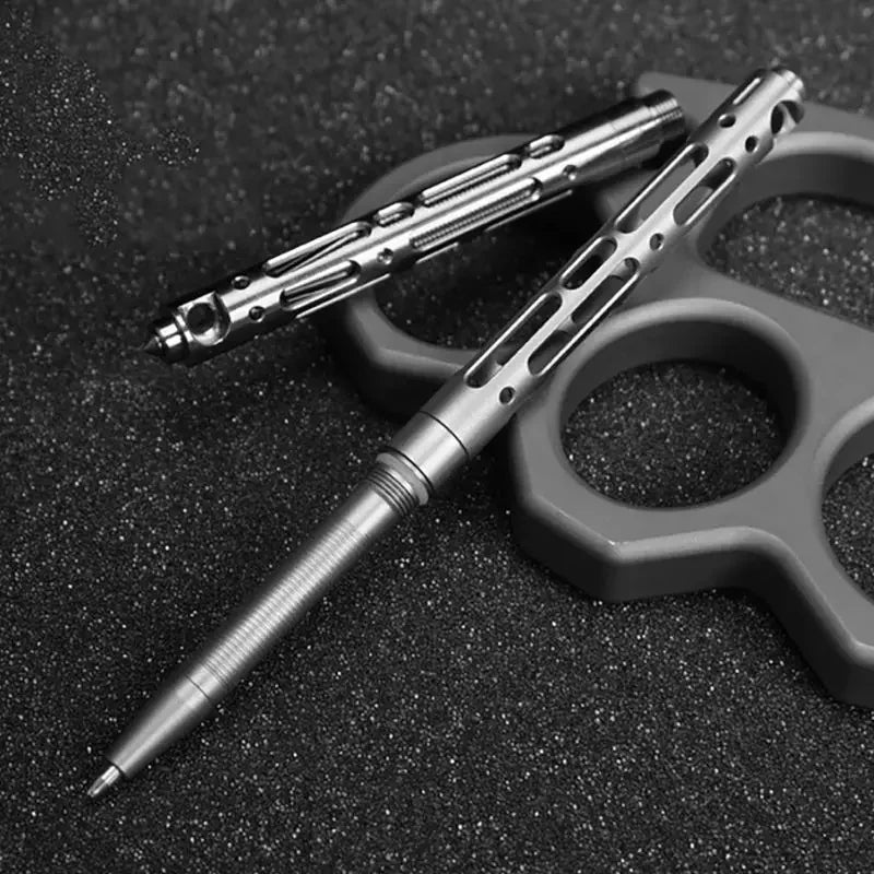 Titanium TC4 Tactical Pen Self Defense Outdoor Tool Keychain