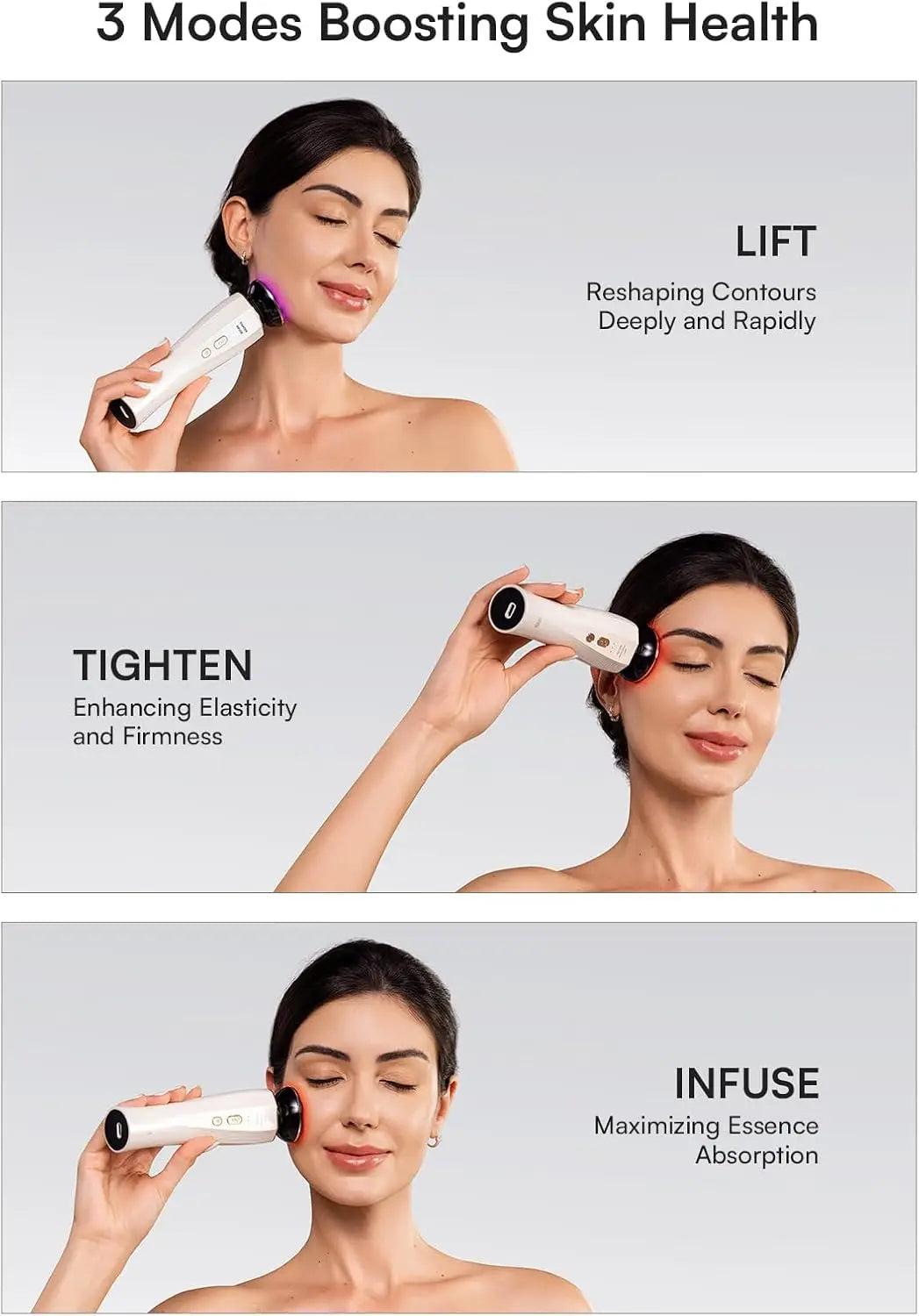 3 in 1 Facial Treatment Device for Lifting and Tightening